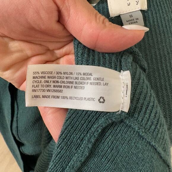 a new day Women's Green Open Front Lightweight Casual Cardigan Small - Picture 5 of 5